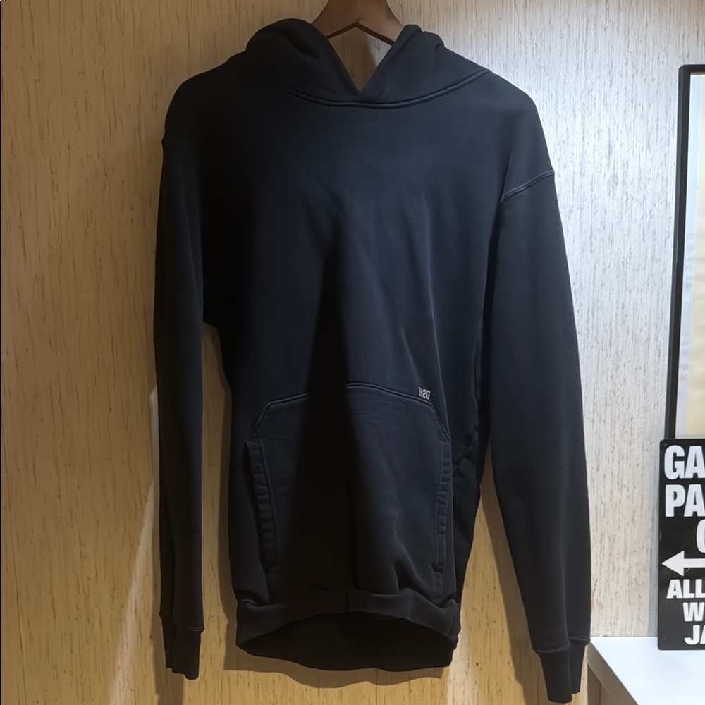 1620 Black Relaxed Fit hooded Sweatshirt